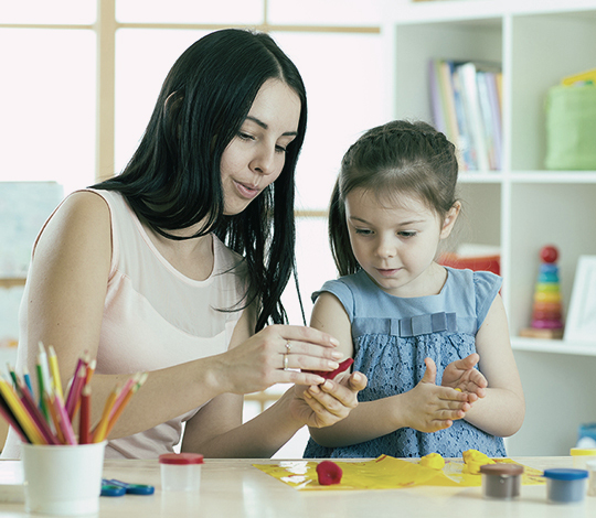 kids creativity child girl her mother