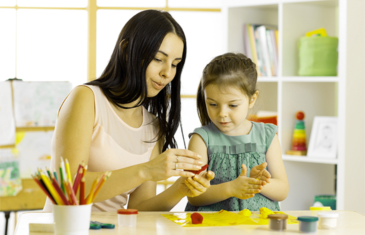 kids creativity child girl her mother